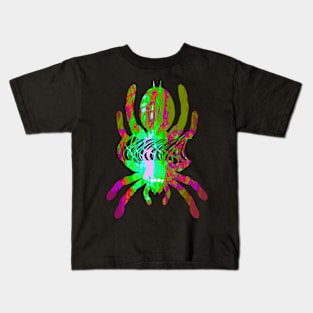 Tarantula Silhouette V21 (Tie Dye) Kids T-Shirt